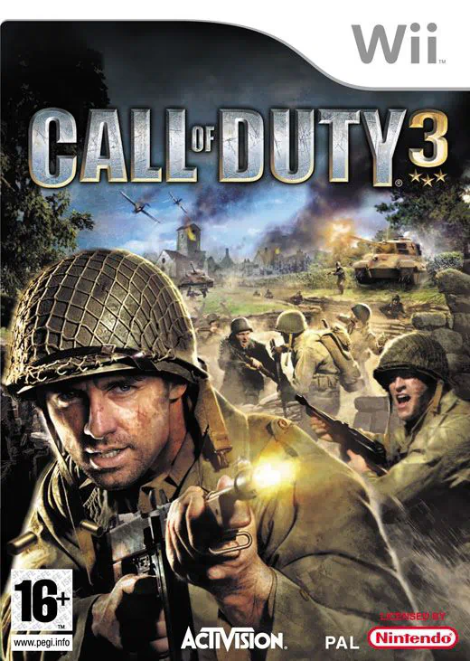 Call of Duty 3 Английский язык Видеоигра на диске Nintendo Wii