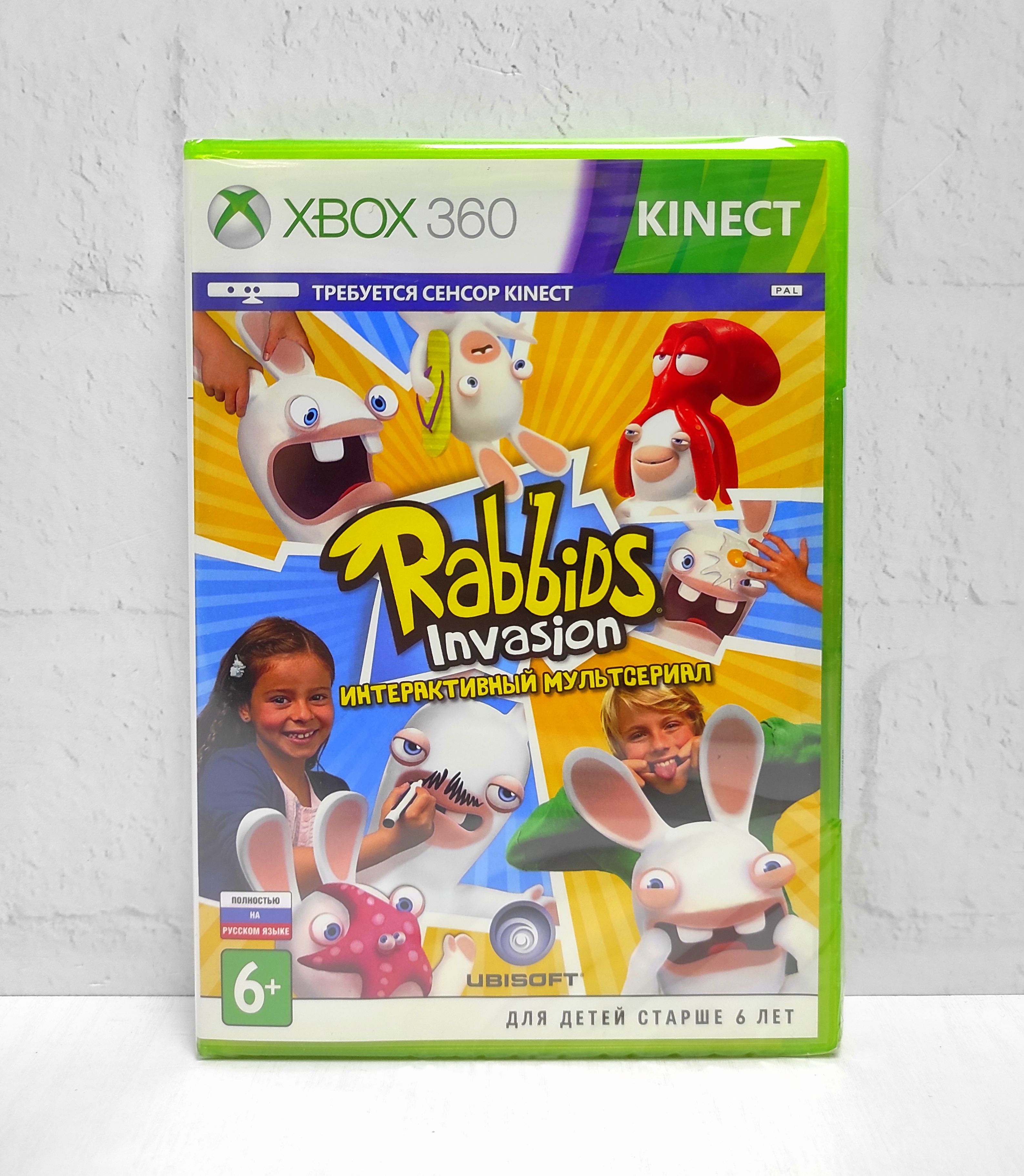 Kinect Rabbids Invasion Интерактивный мультсериал Полностью на русском включая ОБЛОЖКУ Видеоигра на диске Xbox 360