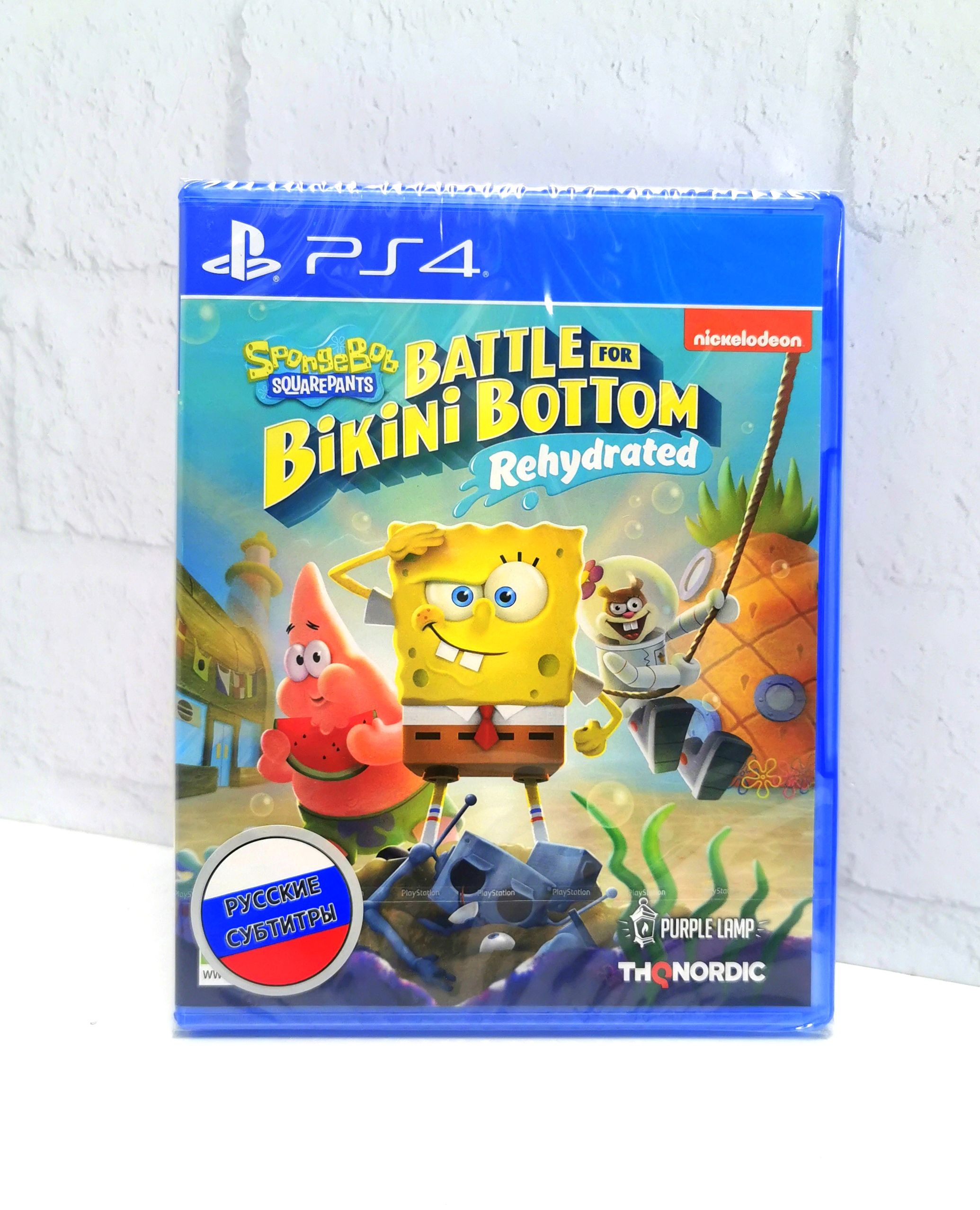 SpongeBob SquarePants Battle Bikini Bottom Rehydrated Русские субтитры CUSA 14909 Видеоигра на диске PS4 / PS5