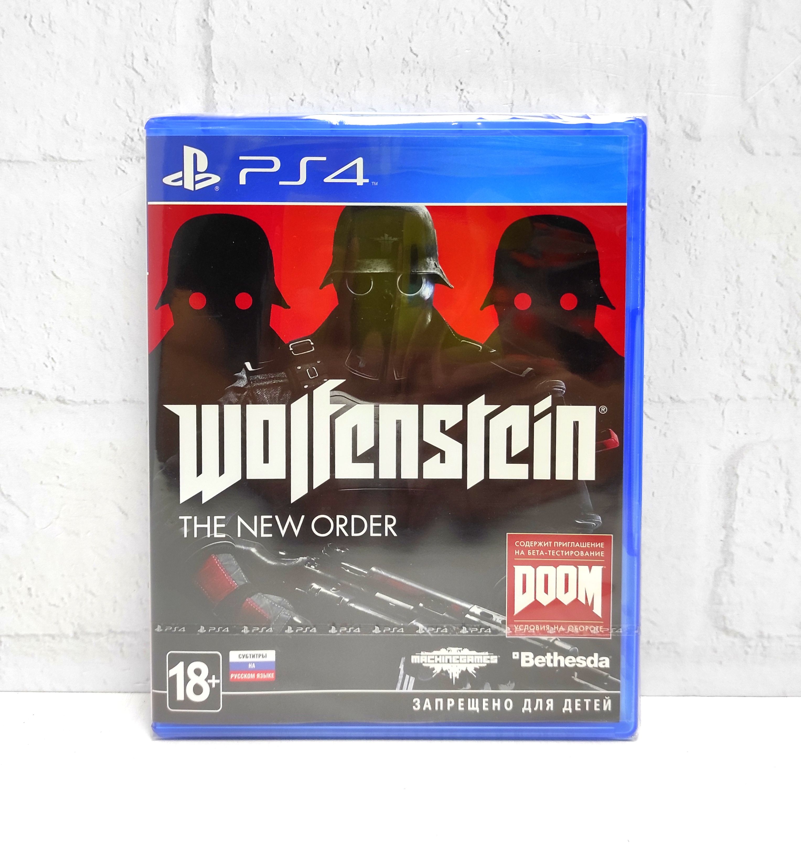 Wolfenstein the New Order Русские субтитры ОБЛОЖКА на русском CUSA 00320 Видеоигра на диске PS4 / PS5