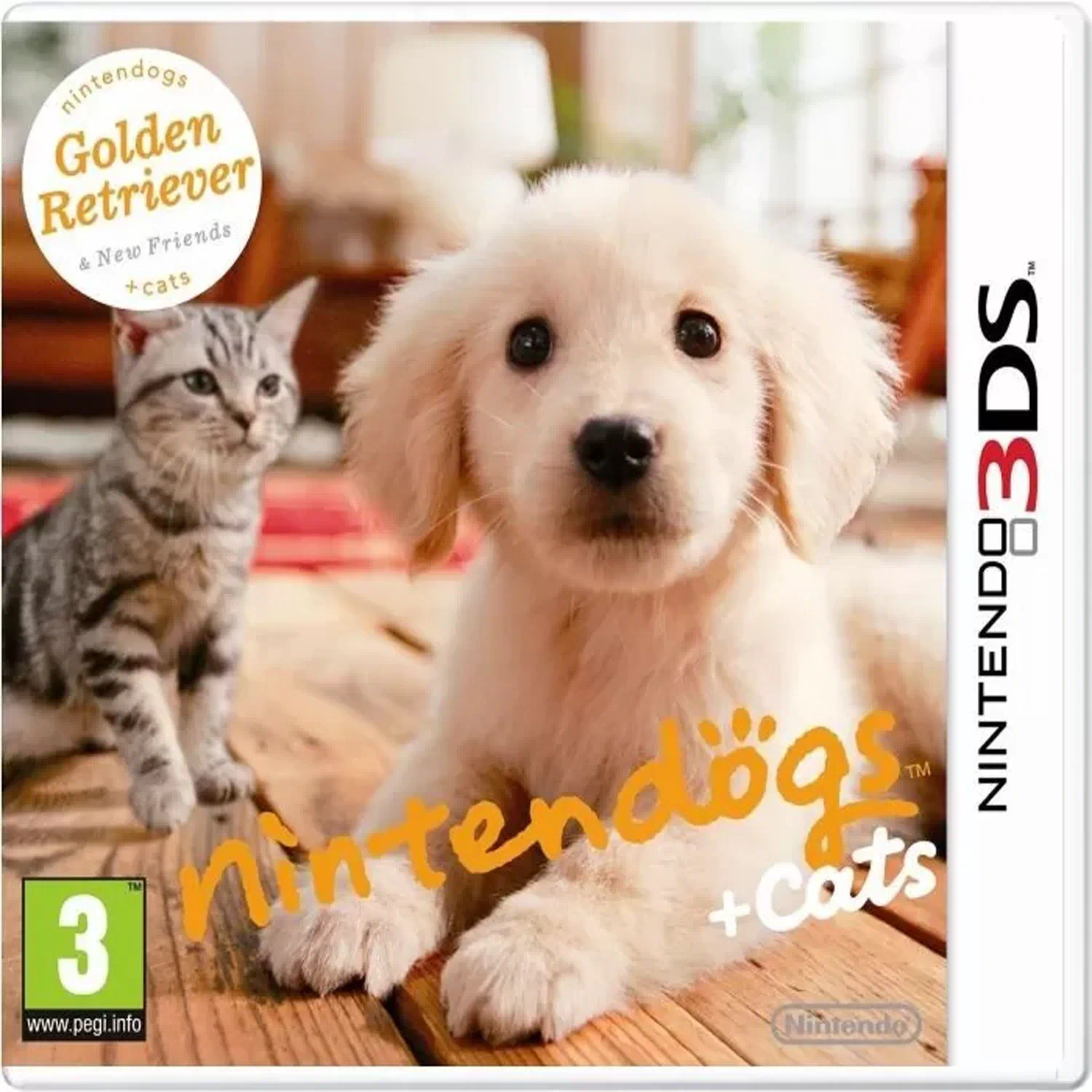 Nintendogs + Cats Голден ретривер и новые друзья Полностью на русском Видеоигра на картридже Nintendo 3DS
