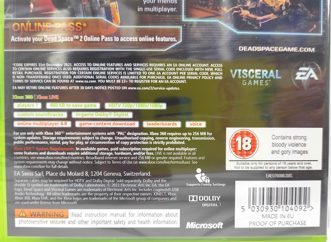 Dead Space 2 Английский язык Видеоигра на диске Xbox 360