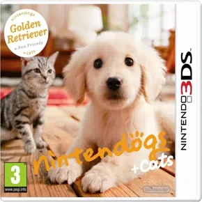 Nintendogs + Cats Голден ретривер и новые друзья Полностью на русском Видеоигра на картридже Nintendo 3DS