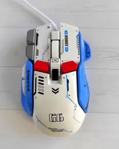 Профессиональная проводная игровая мышь G6 с 10 клавишами, 12800DPI, RGB для киберспорта Optimus Prime Белая