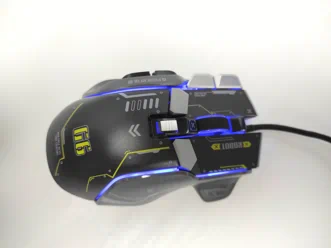 Профессиональная проводная игровая мышь G6 с 10 клавишами, 12800DPI, RGB для киберспорта Черная