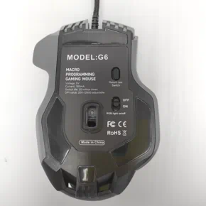 Профессиональная проводная игровая мышь G6 с 10 клавишами, 12800DPI, RGB для киберспорта Черная