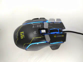 Профессиональная проводная игровая мышь G6 с 10 клавишами, 12800DPI, RGB для киберспорта Черная