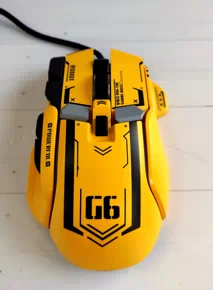 Профессиональная проводная игровая мышь G6 с 10 клавишами, 12800DPI, RGB для киберспорта Bumblebee Желтая