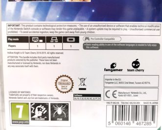 Hollow Knight Русские субтитры Видеоигра на картридже Nintendo Switch