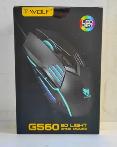 Мышь проводная игровая T-WOLF G560 Pure Black