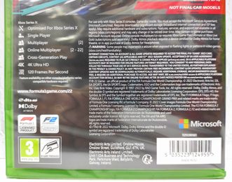 Formula 1 F1 2022 EA Sports Русские субтитры включая меню и интерфейс Видеоигра на диске для Xbox Series X